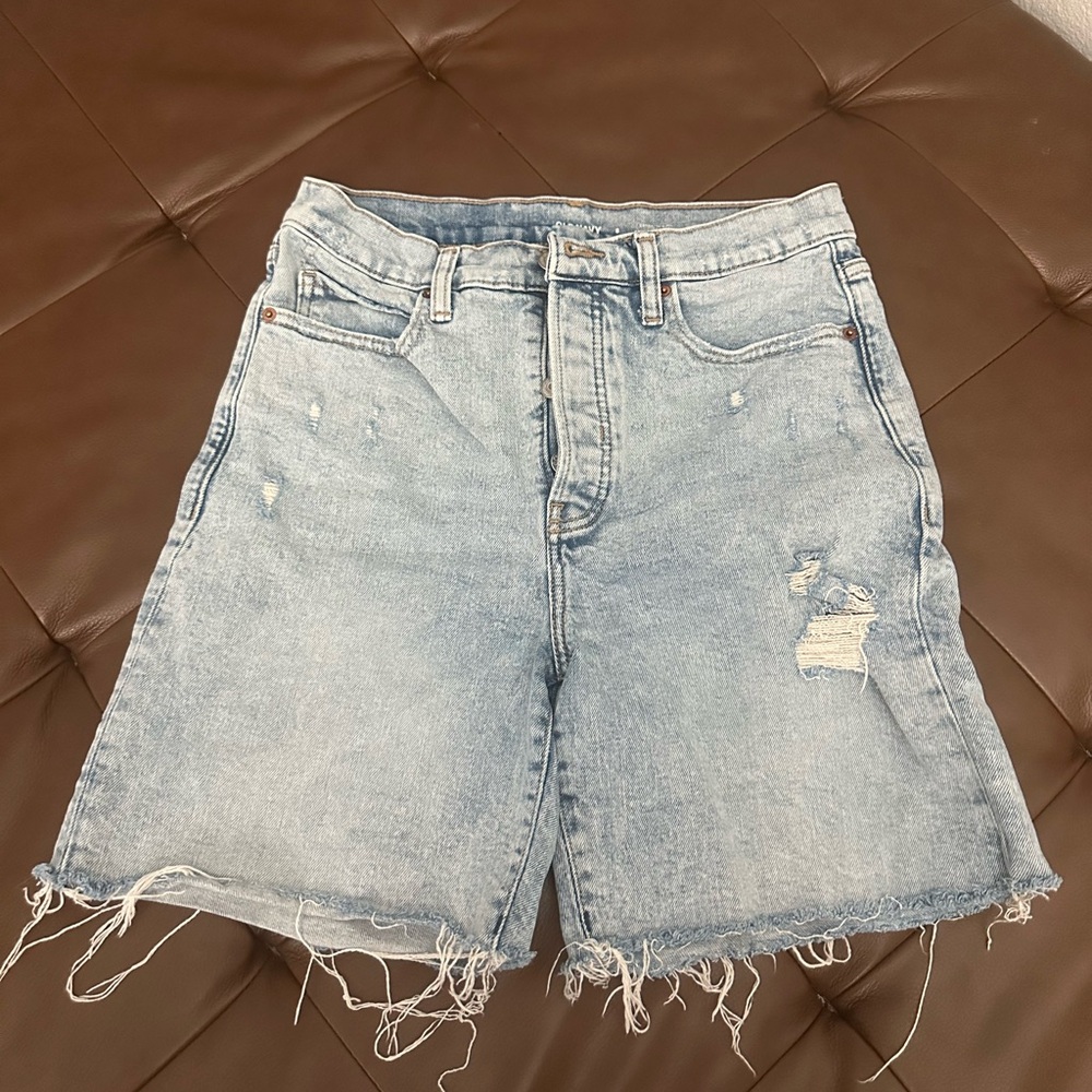 Old Navy Blue Jean Shorts Distressed Frayed Hem